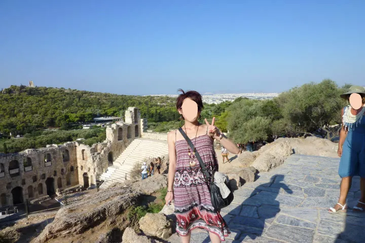 ギリシャの遺跡にて