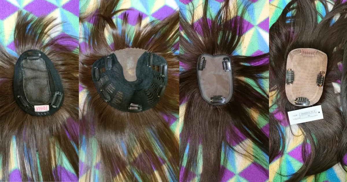 にゃんたが今まで使用してきたヘアピース4種(2025年8月現在)