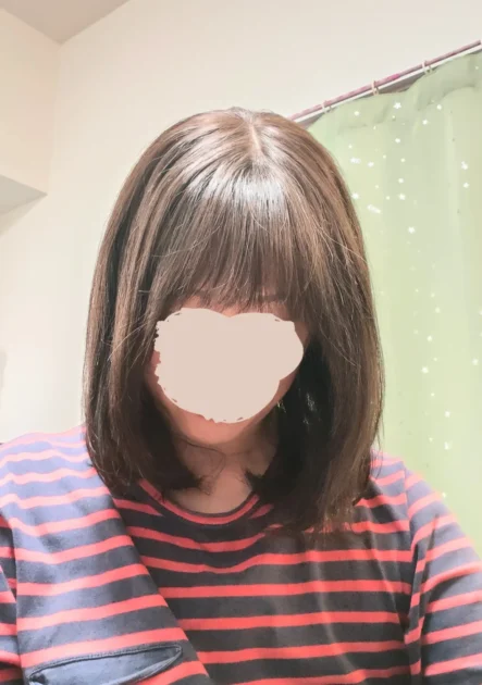 ヘアピースの装着完成図２