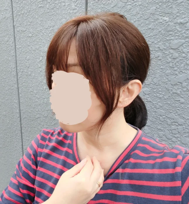 最近ヘアピースをよく使ってます